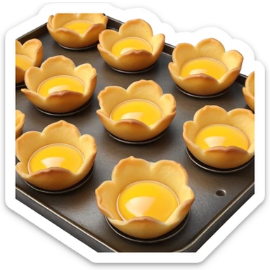 3D rendered authentic Hong Kong egg puffs (港式鸡蛋仔) being made in traditional iron mold, half-open showing bubble formation, golden batter, hyper-realistic texture sticker