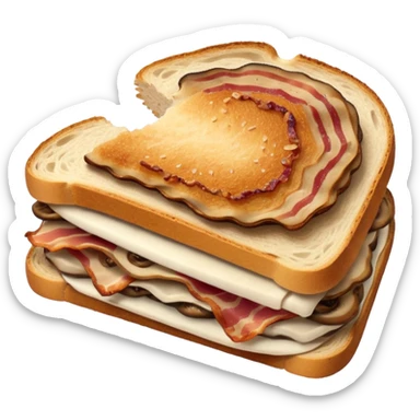 Bacon, mushroom sourdough sticker