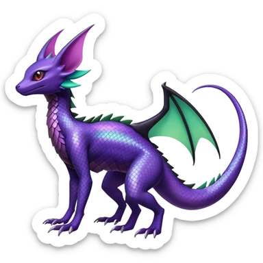 Shiny Salandit-Noivern-Espeon-Hybrid (Full body) sticker