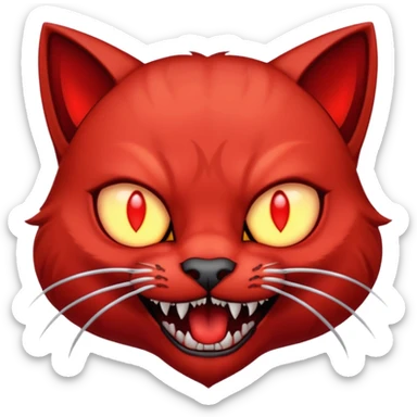  red vampire cat sticker