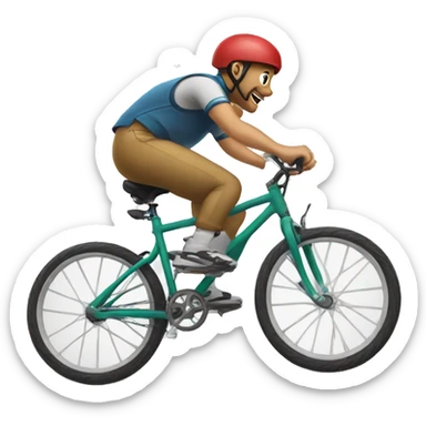 Bicycle doing a jump sticker