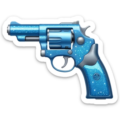 glitter blue cian gun sticker