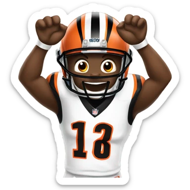 Cincinnati bengal scoring touchdown sticker