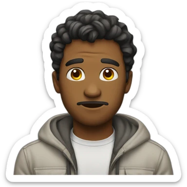 guy with problems sticker