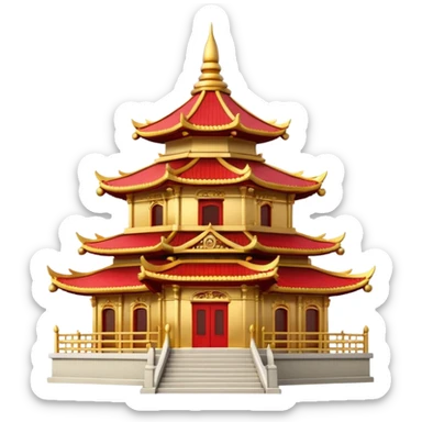 pagoda style temle sticker