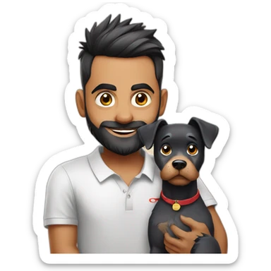 Virat Kohli with dog sticker