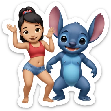 Twerking lilo and stitch sticker
