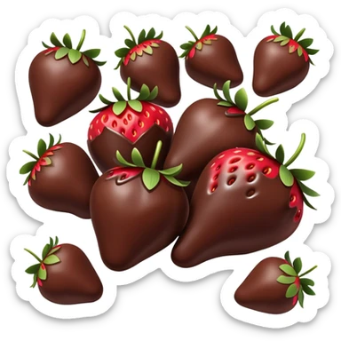 Chocolate and strawberries sticker