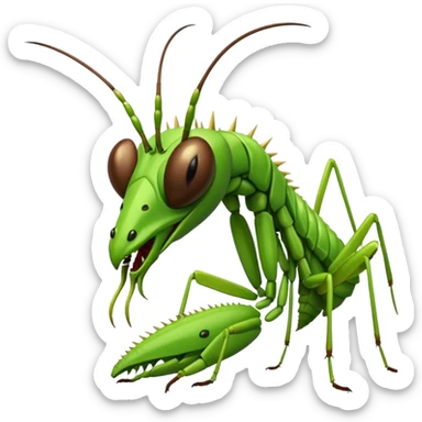 Treacherous praying mantis sticker