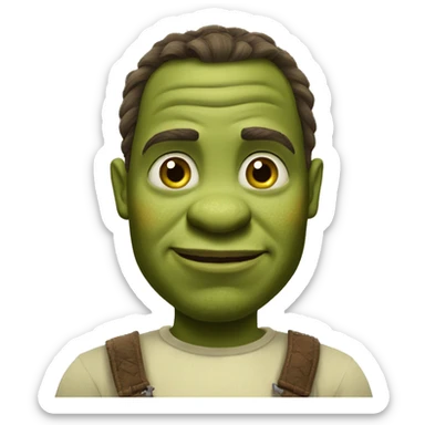 Shrek is a Ukrainian kozak sticker