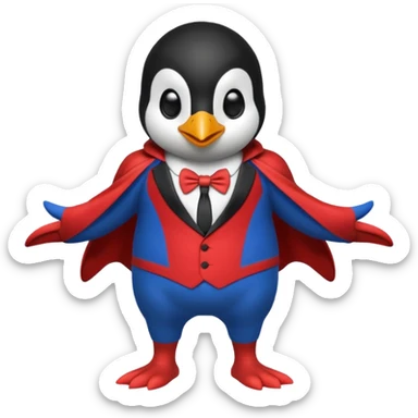 Penguin spiderman without a cape sticker