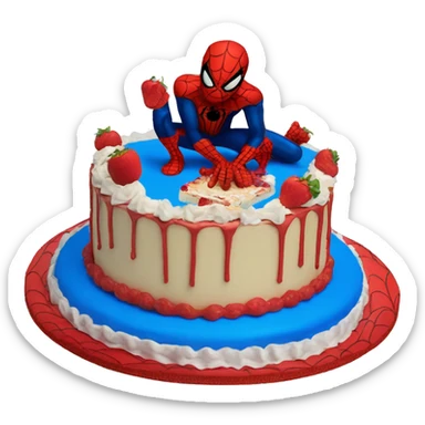 Torta de cumpleaños de Spider-Man  sticker