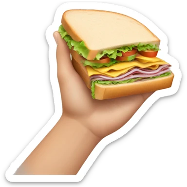 1 hand folding into sandwich  sticker