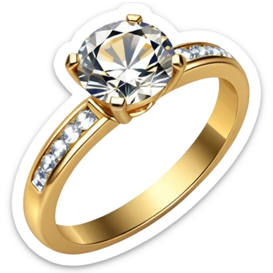 glitter diamond married ring sticker