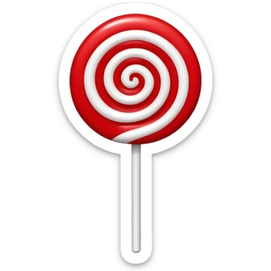 a colorful lollipop, apple emoji style sticker