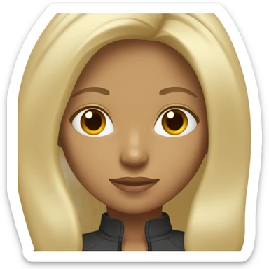 mixed race (pakistani and white) girl with blonde hair  sticker