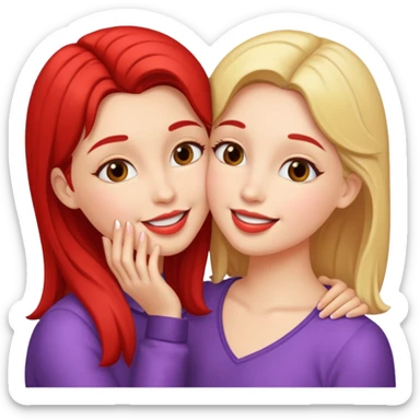 2 girls kissing sticker
