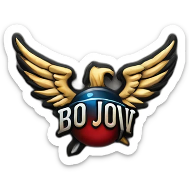 Bon Jovi 1986 band logo sticker