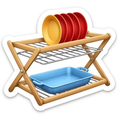 dishes drying rack sticker
