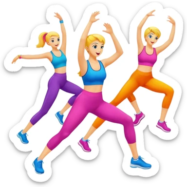 Aerobics vibes sticker