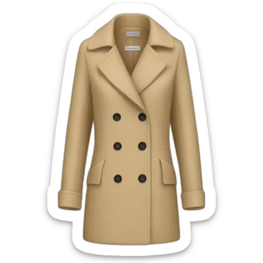 Beige coat for women sticker