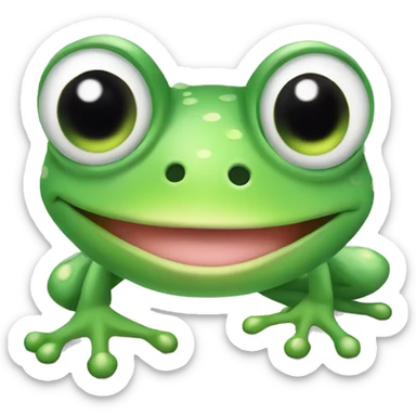 Cutest frog with shining eyes sticker