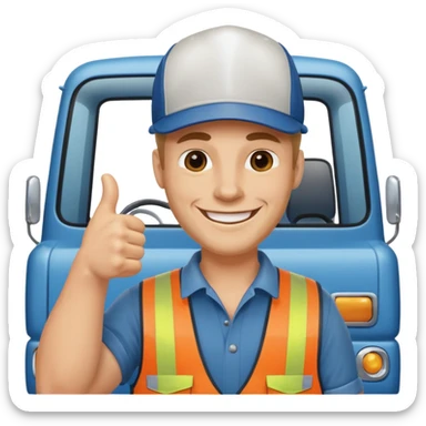 Truckers thumbs up sticker