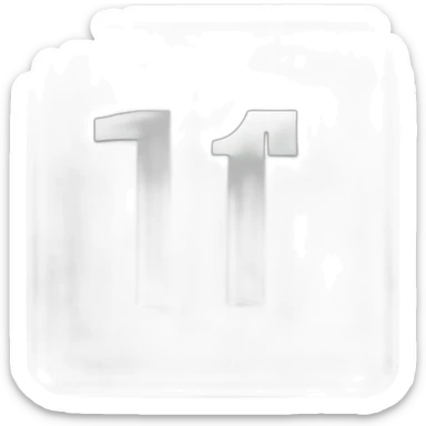 a square with white text "1:1" on top sticker