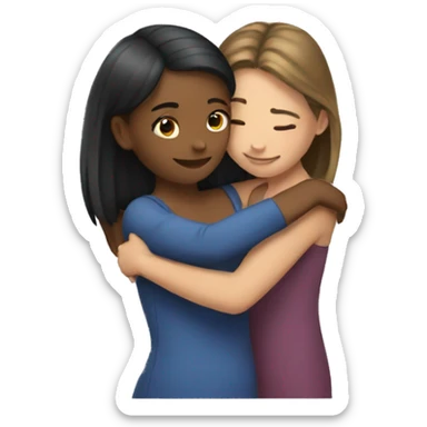 Hugging girls  sticker