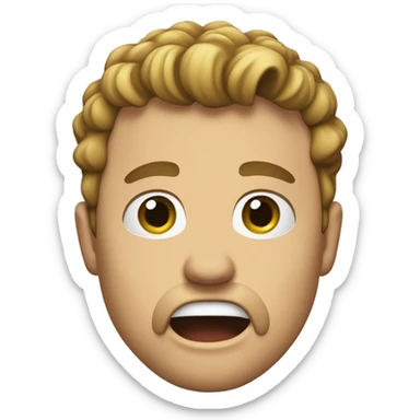 luke kunin yelling sticker