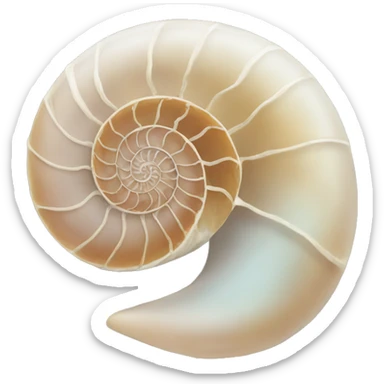 Nautilus shell sticker