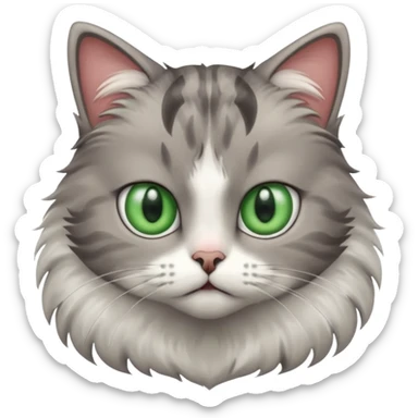 a nervous anxious cat sticker