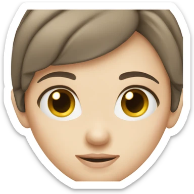 Brunette girl with pale skin  sticker