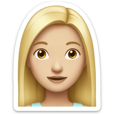 Girl with blonde hair white skin and hazel eyes  sticker