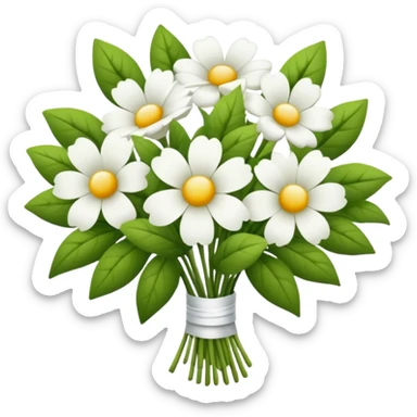 Beautiful white flower bouquet  sticker
