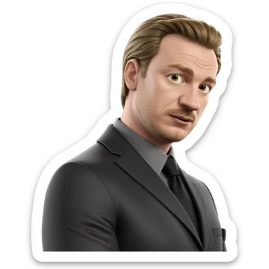 handsome man in suit sticker