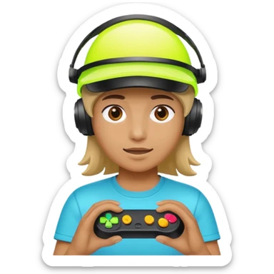 Neon Visor Gamer sticker