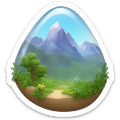 Crea un emoji con el nombre crystal relacionado con la naturaleza sticker