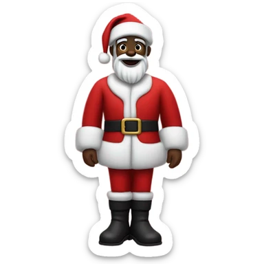 black santa claus sticker