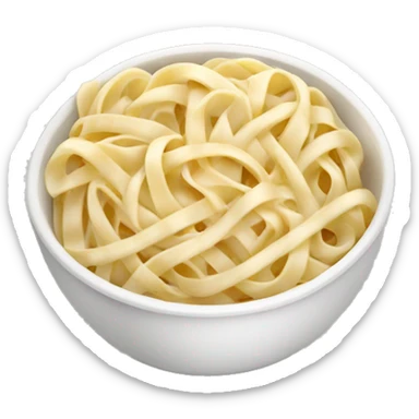 bowl of fettuccine alfredo  sticker