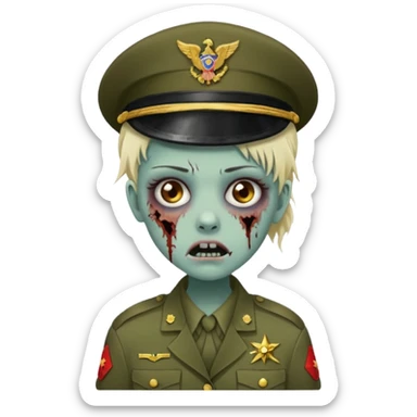 garota zumbi no exército sticker