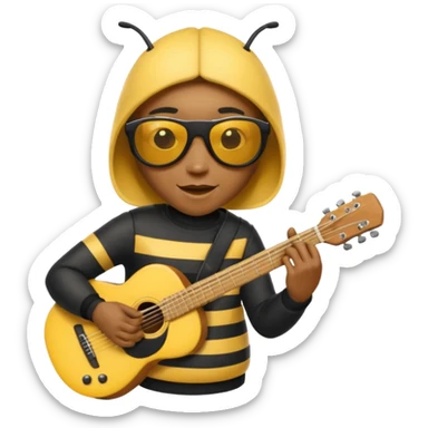 Musician Bee sticker