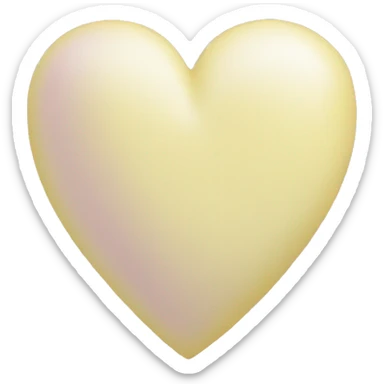 pastel yellow heart sticker