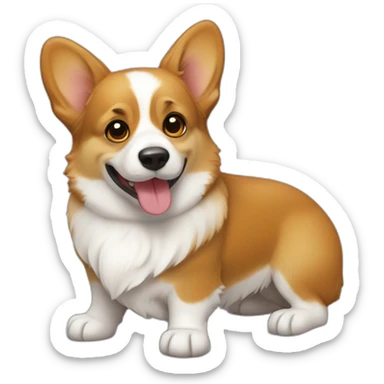 corgi pembrok tticolour sticker