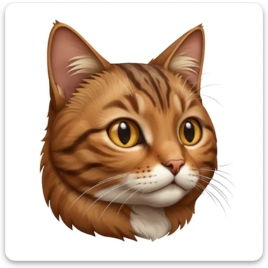 realistic cat from a side angle sticker