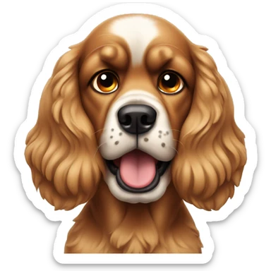 cocker dog angry sticker