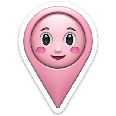 location pin emoji light pink  sticker