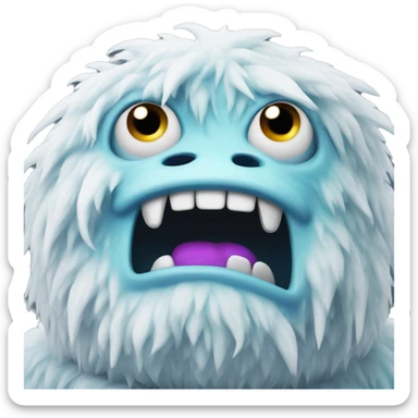 abominable snow monster sticker