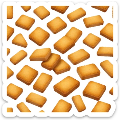 Small pieces of bread crumbs sticker