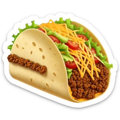taco with classic filling sticker